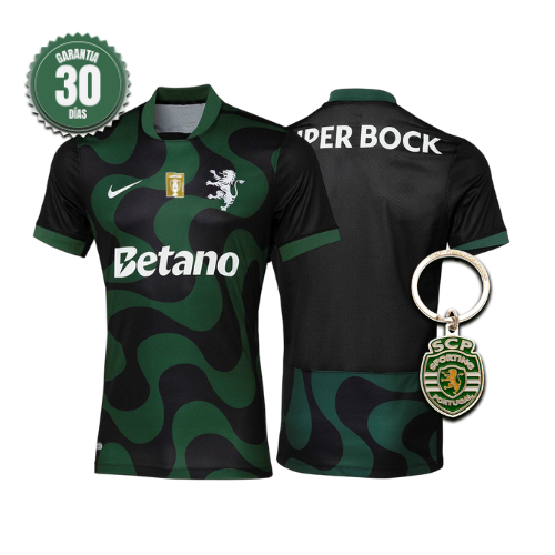 Camisola Sporting Alternativa Preta 2025/26 - LANÇAMENTO! 🔥💚