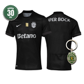 Camisola Sporting Away Preta 2025/26 - LANÇAMENTO! 🔥💚