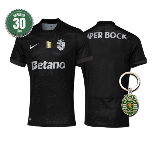 Camisola Sporting Away Preta 2025/26 - LANÇAMENTO! 🔥💚