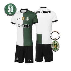 Conjunto Infantil Sporting Stromp Quarto Equipamento 2025/26 - LANÇAMENTO! 🔥💚