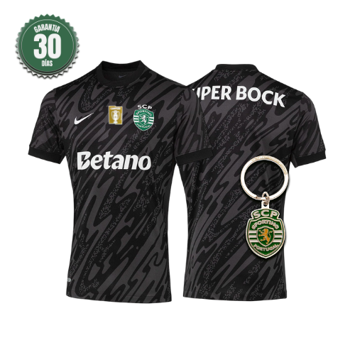 Camisola Sporting Guarda-Redes Preta 2025/26 - ÚLTIMAS UNIDADES! 🔥💚