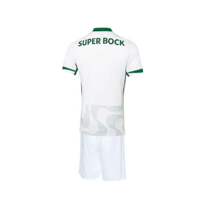 Conjunto Infantil Sporting Alternativa Branca 2025/26 - LANÇAMENTO! 🔥💚