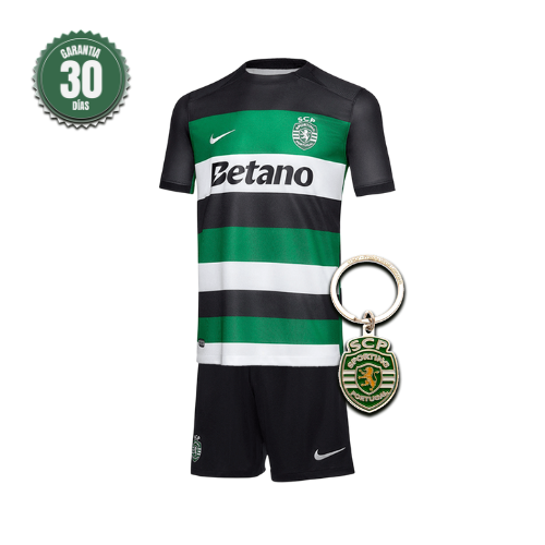 Conjunto Infantil Sporting Principal 2024/25 - ÚLTIMAS UNIDADES! 🔥💚