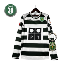 Camisola Sporting Manga Comprida Retro 2001/03 - Modelo Exclusivo!