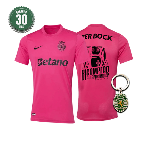 Camisola Sporting Outubro Rosa BICAMPEÃO 2024/25 - MODELO EXCLUSIVO! 🦁🏆