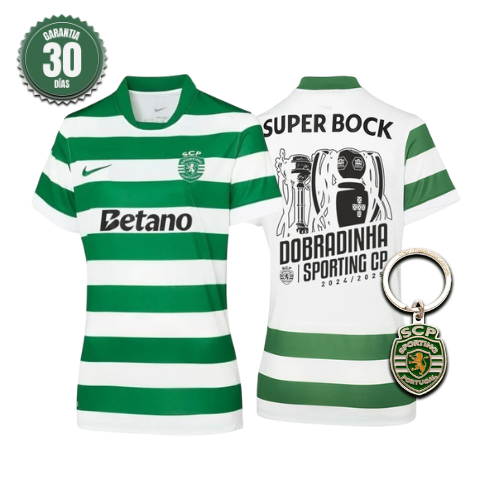 Camisola Feminina Sporting Principal BICAMPEÃO 2025/26 - LANÇAMENTO! 🦁🏆