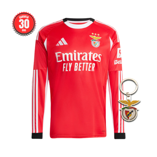 Camisola Benfica Manga Longa Principal 2025/26 - ÚLTIMAS UNIDADES! 🔥🦅