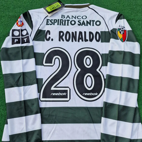 Camisola Sporting Manga Comprida Retro 2001/03 - Modelo Exclusivo!