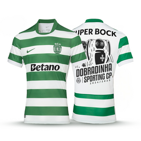 Conjunto Infantil Sporting Principal DOBRADINHA 2025/26 - LANÇAMENTO! 🦁🏆🏆