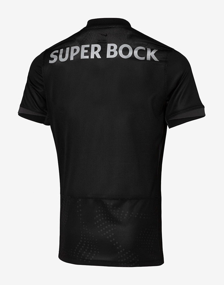 Conjunto Infantil Sporting Away Preta 2025/26 - LANÇAMENTO! 🔥💚