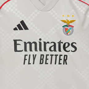 Conjunto Infantil Benfica Alternativa Bege 2025/26 - ÚLTIMAS UNIDADES! 🔥🦅