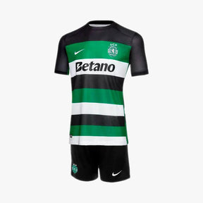 Conjunto Infantil Sporting Principal BICAMPEÃO 2024/25 - MODELO EXCLUSIVO! 🦁🏆